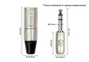 CABLE CONEXION UNICA KIRLIN, TRS 1/4 BALANCEADO - XLR MACHO, CAPA LISO NEGRO, 3 METROS, 24 AWG