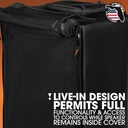 FUNDA PARA BOCINA JBL, IMPERMEABLE, ENGUATADO, COLOR NEGRO