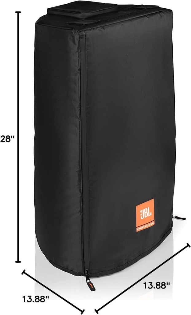 FUNDA PARA BOCINA JBL, IMPERMEABLE, PARA EON715, ENGUATADO, COLOR NEGRO