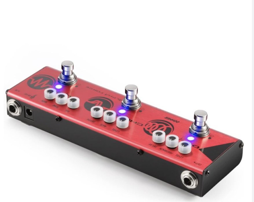 PEDAL ANALOGICO DONNER, 9V, 3 EFECTOS, OVERDRIVE / DISTORSION / DELAY (copia)
