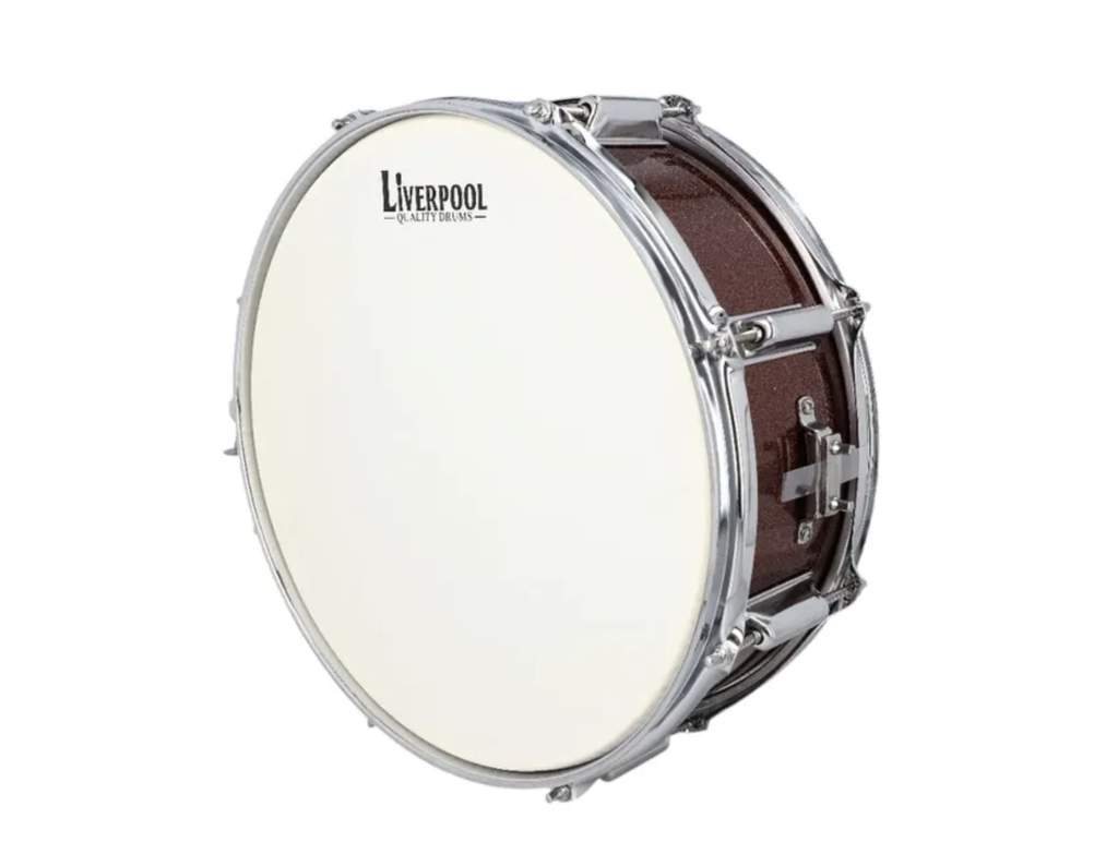 BATERIA ACUSTICA LIVERPOOL, 5PCS, ROJO PERLADO, ARO CROMADO (copia)