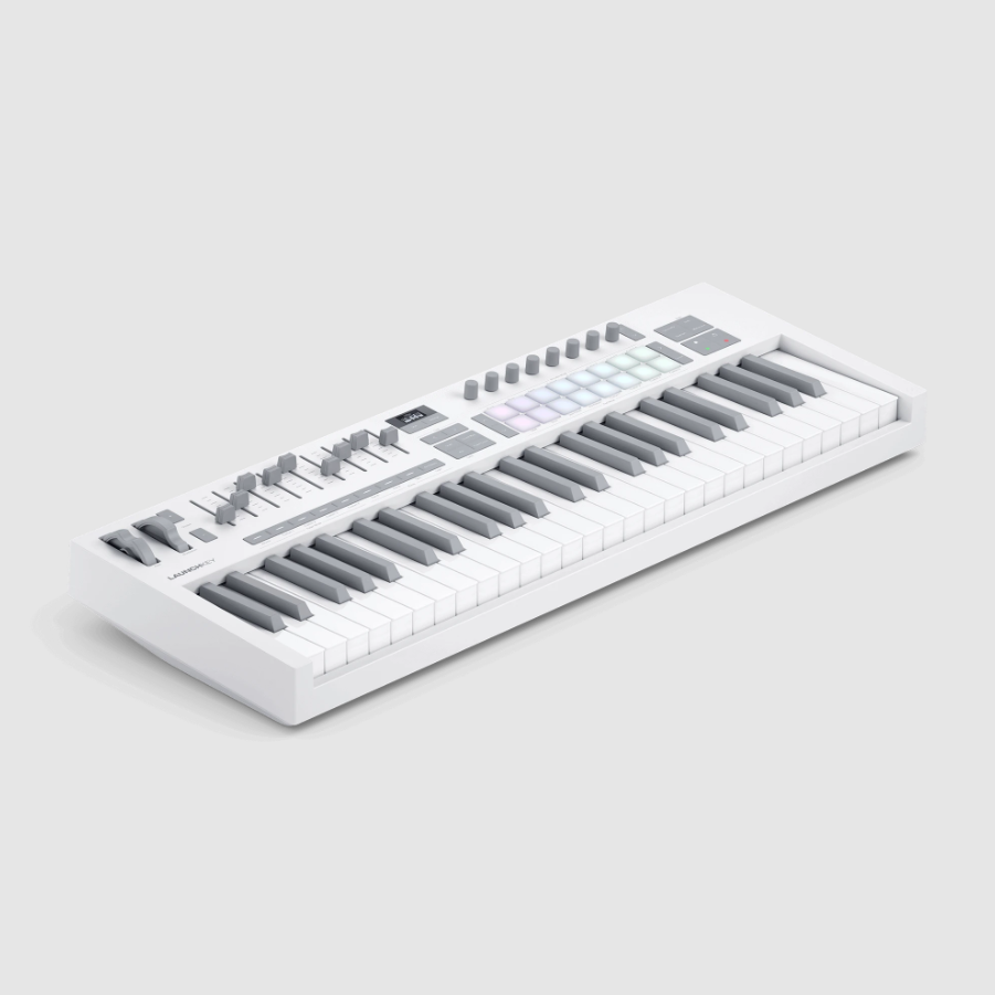 CONTROLADOR MIDI LAUNCHKEY, NOVATION, 49 TECLAS, COLOR BLANCO, PARA MAC/PC/OIS