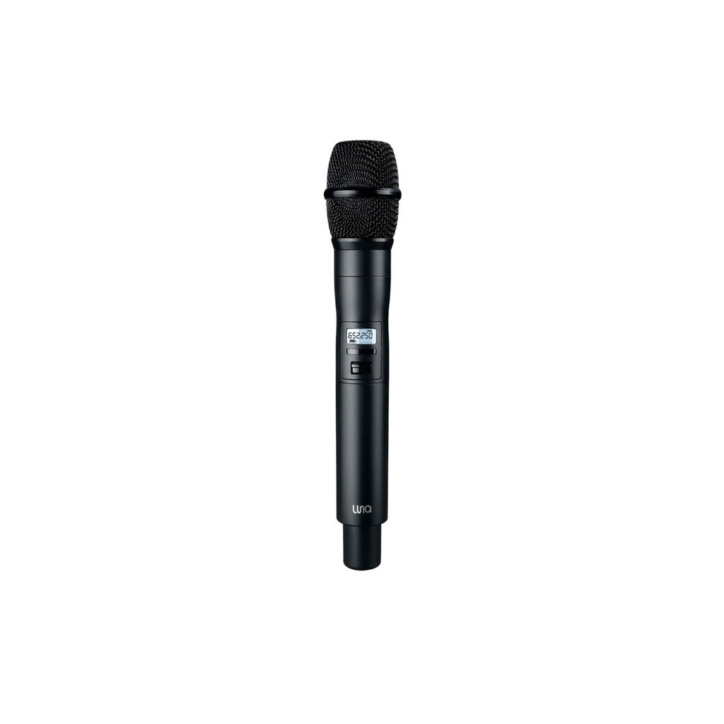 SISTEMA MICROFONO INALAMBRICO LUNA, UHF, DINAMICO, DIGITAL, DE MANO, CON RECEPTOR, 250 METROS DE ALCANCE MAXIMO, COLOR NEGRO, 6000 FRECUENCIAS INTERCAMBIABLES.