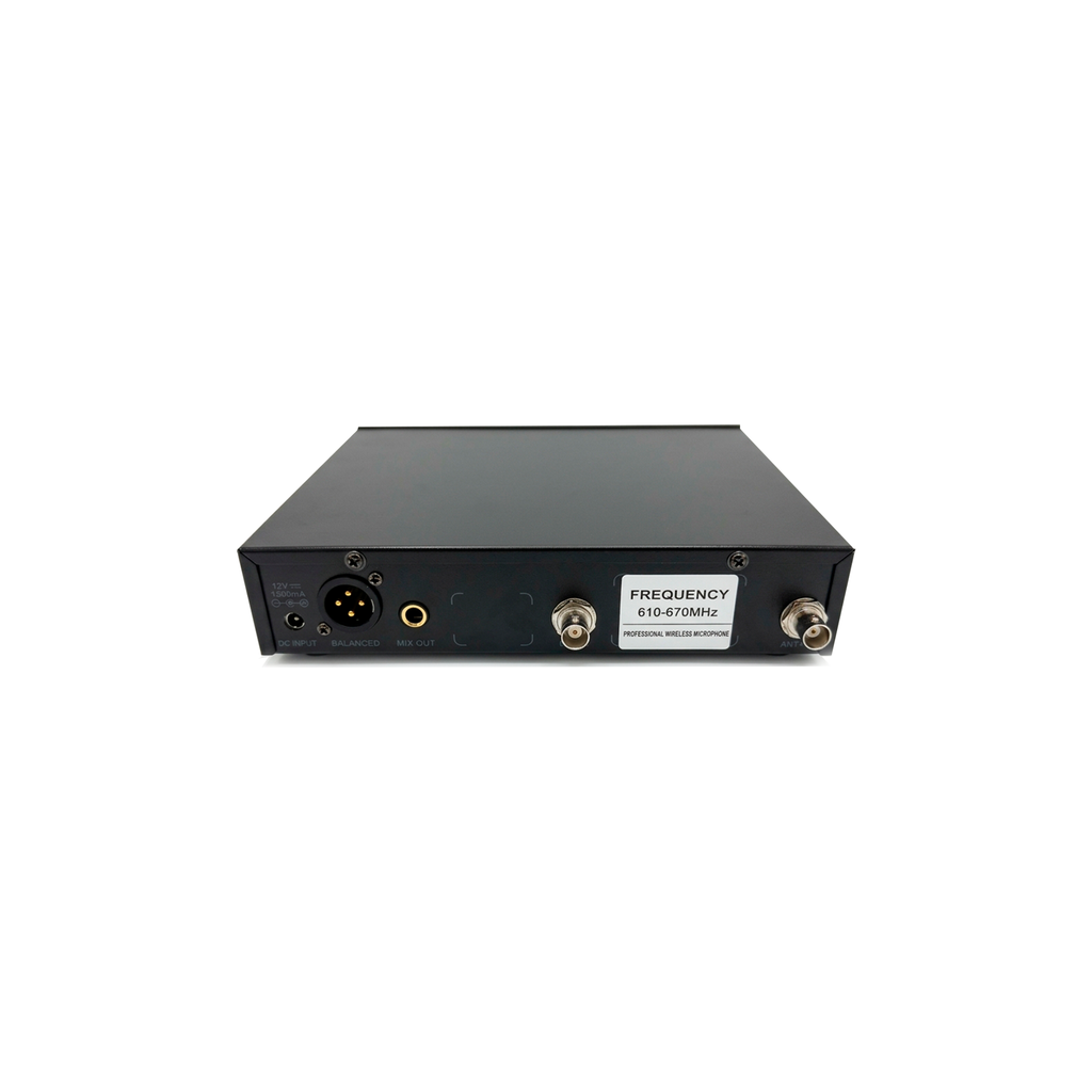SISTEMA MICROFONO INALAMBRICO LUNA, UHF, DINAMICO, DIGITAL, DE MANO, CON RECEPTOR, 250 METROS DE ALCANCE MAXIMO, COLOR NEGRO, 6000 FRECUENCIAS INTERCAMBIABLES.