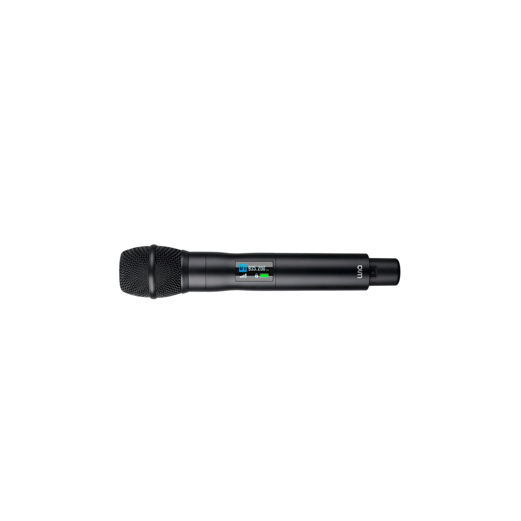 SISTEMA MICROFONO INALAMBRICO LUNA, UHF, DINAMICO, DIGITAL, DE MANO, CON RECEPTOR, 250 METROS DE ALCANCE MAXIMO, COLOR NEGRO, 6000 FRECUENCIAS INTERCAMBIABLES.