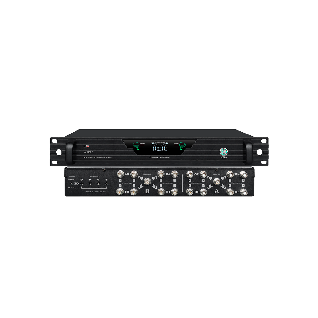 SISTEMA INALAMBRICO LUNA, UHF,  DISTRIBUIDOR DE ANTENAS, 400-950 MHZ, PARA SISTEMAS INALAMBRICOS LUNA, 16 CANALES DE ENTRADA.