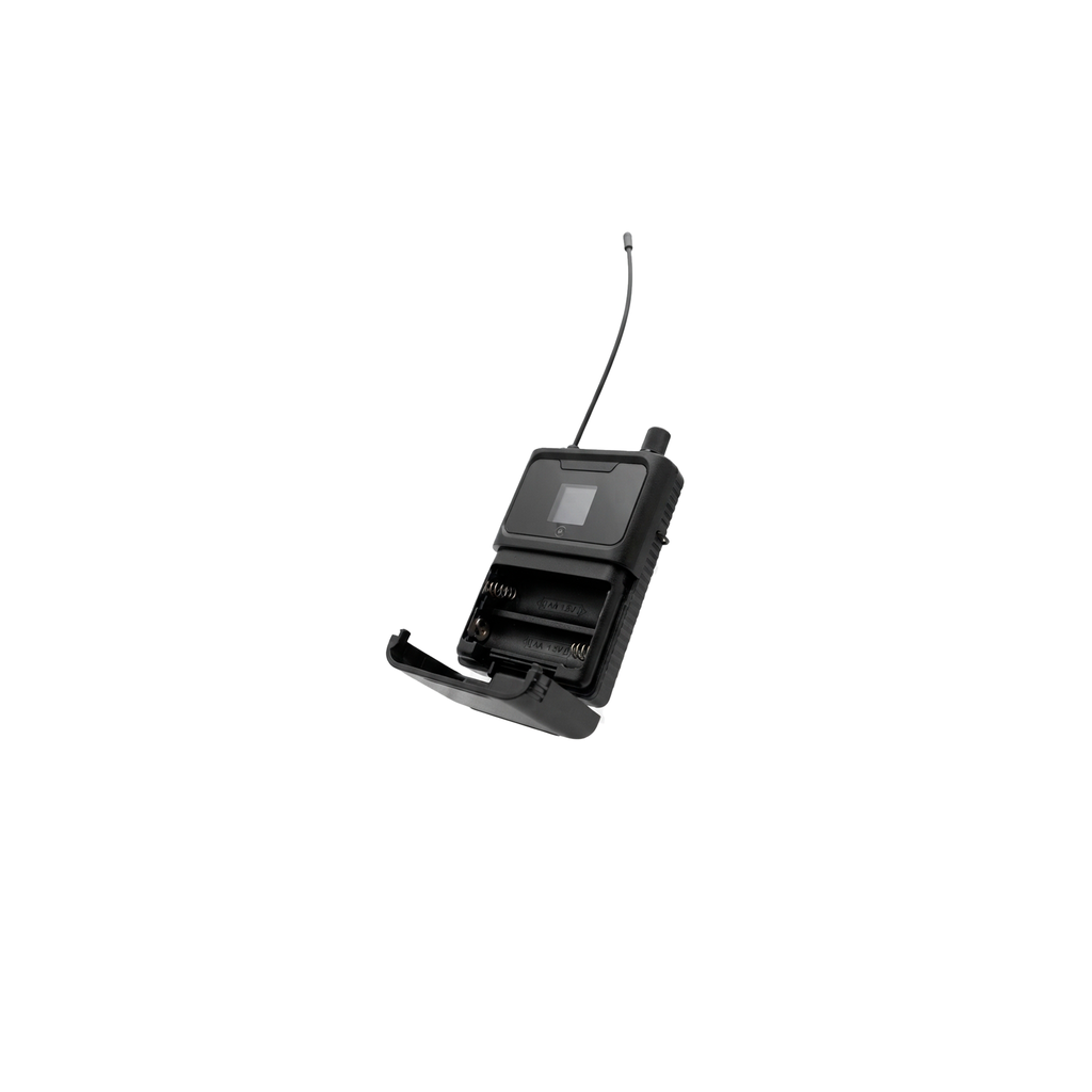 SISTEMA DE MONITOREO LUNA, UHF, INALAMBRICO, INCLUYE 2 BODYPACKS + AURICULARES CON CANALES INDEPENDIENTES, EMISOR DE 100 FRECUENCIAS INTERCAMBIABLES, HASTA 100 METROS DE ALCANCE MAXIMO.