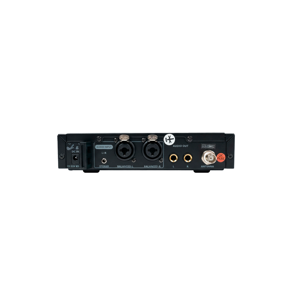 SISTEMA DE MONITOREO LUNA, UHF, INALAMBRICO, ESTEREO, INCLUYE AURICULARES Y RECEPTOR, 100 CANALES INTERCAMBIABLES, 100 METROS DE ALCANCE MAXIMO.