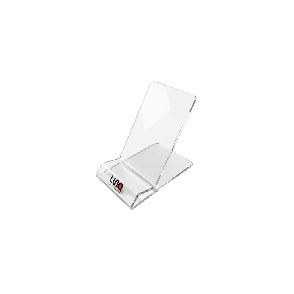 SOPORTE PARA BODYPACK, LUNA, EXIBIDOR DE BODYPACK EN ACRILICO, SOPORTA 1 BODYPACK EN VERTICAL.