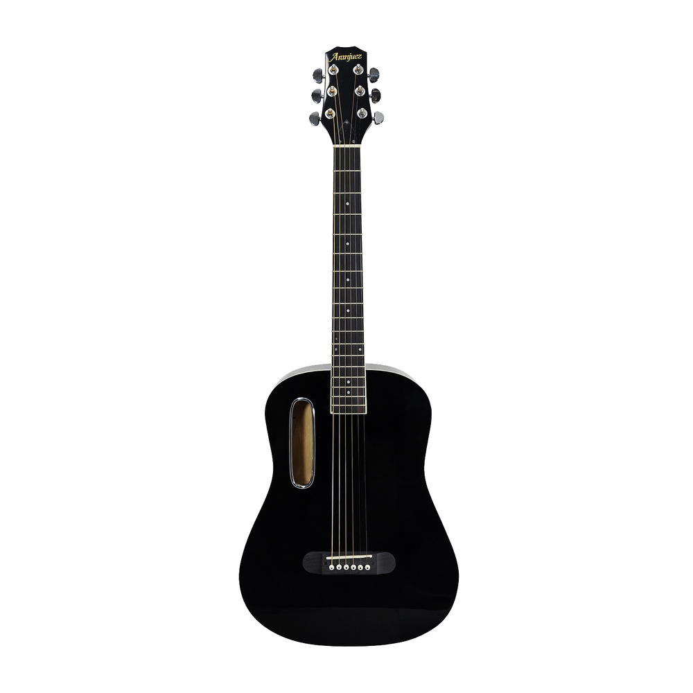 GUITARRA ELECTROACUSTICA ARANJUEZ, SERIE LAVA, 39", MADERA, NEGRO, INCLUYE ESTUCHE