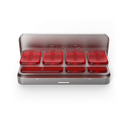 PAQUETE DE DAMPER PADS EVANS, 7 PIEZAS, COLOR ROJO