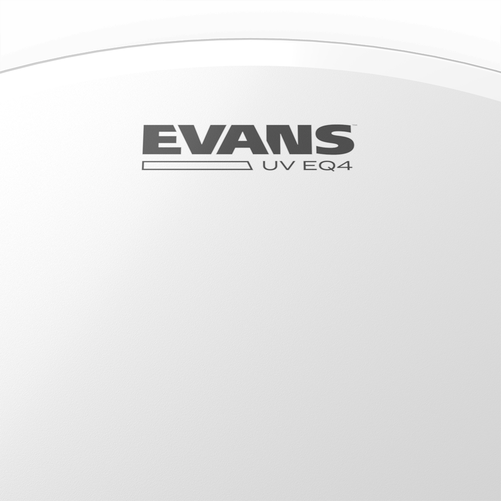 PARCHE EVANS, PARA BOMBO DE 22, DE 1 CAPA, COLOR BLANCO, TRATAMIENTO ULTRAVIOLETA