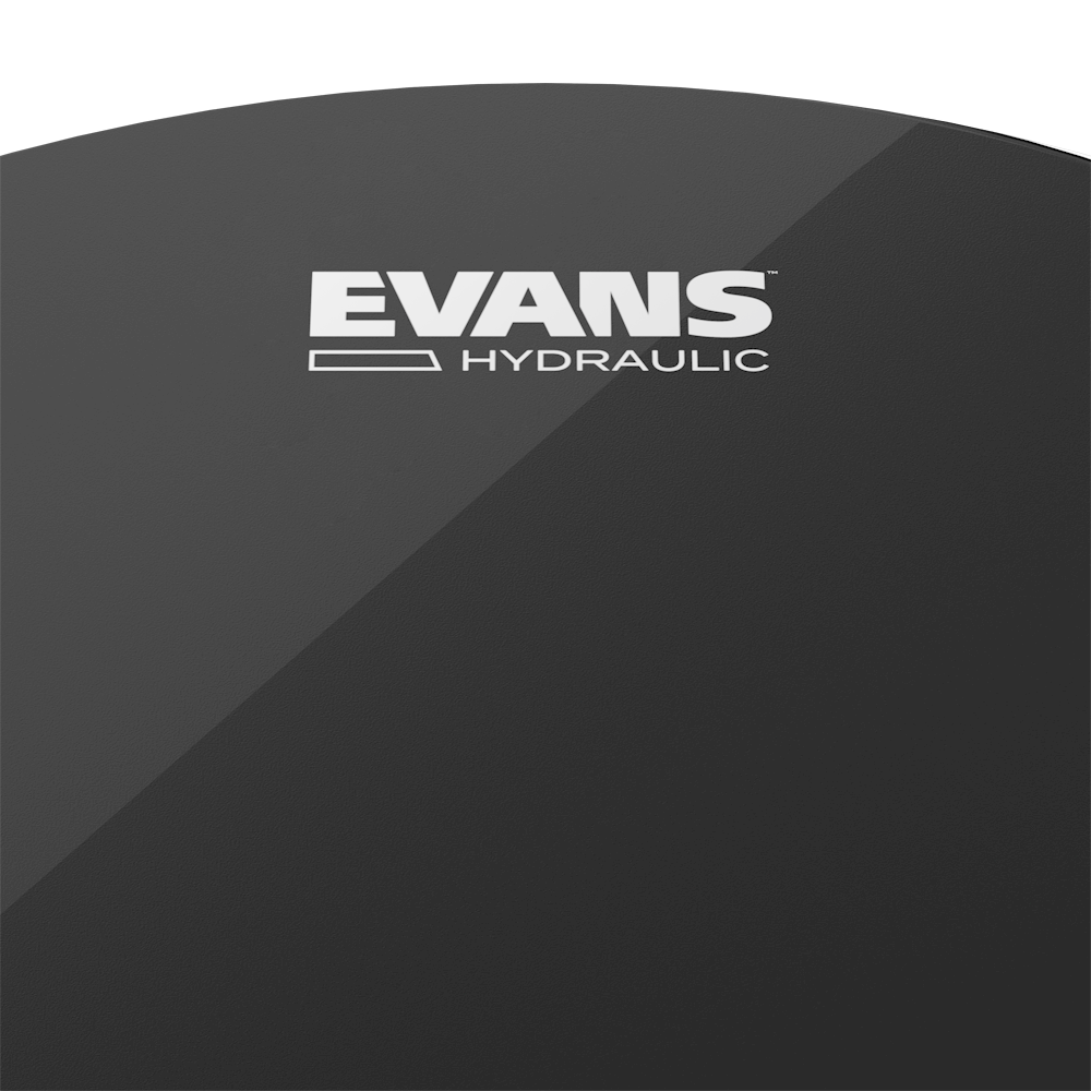 PARCHE HIDRAULICO EVANS, PARA BOMBO DE 22, DE 2 CAPAS, COLOR NEGRO