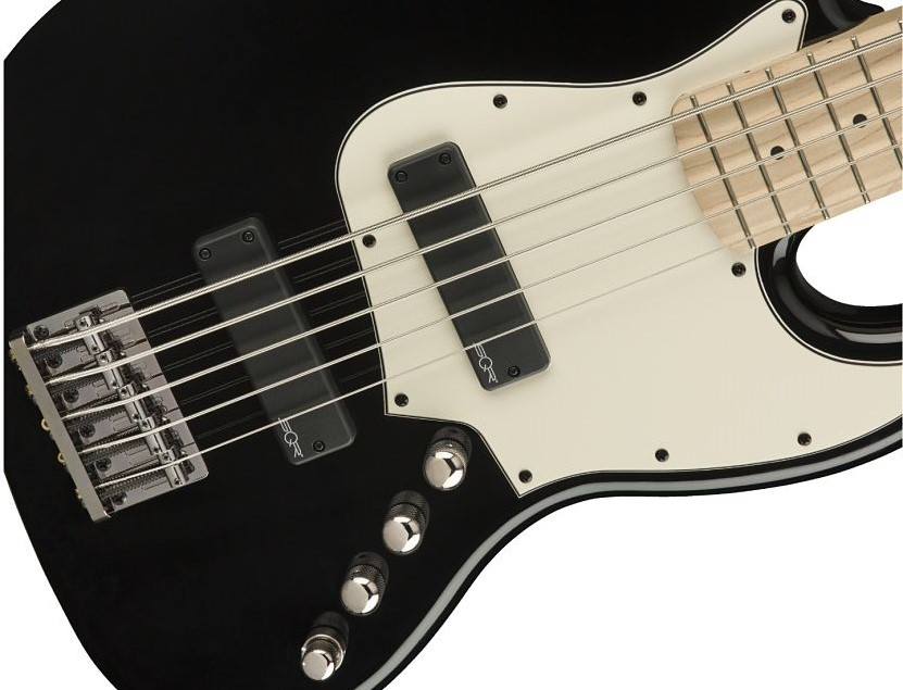 BAJO ELECTRICO SQUIER BY FENDER, SERIE CONTEMPORARY ACTIVE JAZZ BASS V HH, 5 CUERDAS, ACTIVO, COLOR NEGRO