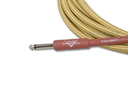 CABLE PARA INSTRUMENTO FENDER, SERIE CUSTOM SHOP, COLOR DORADO CON RAYAS CAFE, 10 PIES (3METROS) 0990820028