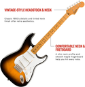 GUITARRA ELECTRICA FENDER, SERIE SQUIER , STRATOCASTER, CLASICA 50 AÑOS, 2 COLORES RAYO SOLAR FENDER