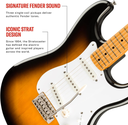GUITARRA ELECTRICA FENDER, SERIE SQUIER , STRATOCASTER, CLASICA 50 AÑOS, 2 COLORES RAYO SOLAR FENDER