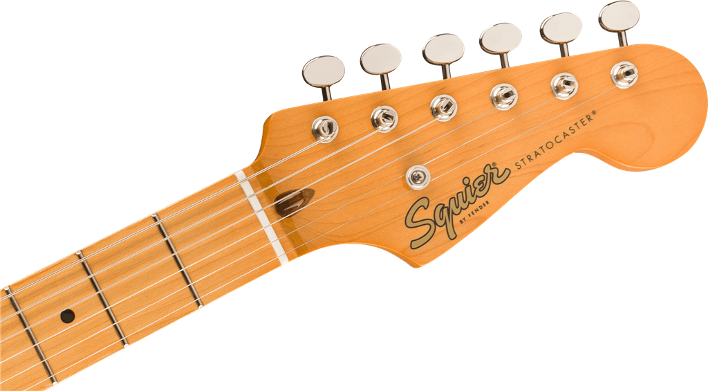 GUITARRA ELECTRICA FENDER, SERIE SQUIER , STRATOCASTER, CLASICA 50 AÑOS, COLOR RUBIO BLANCO FENDER