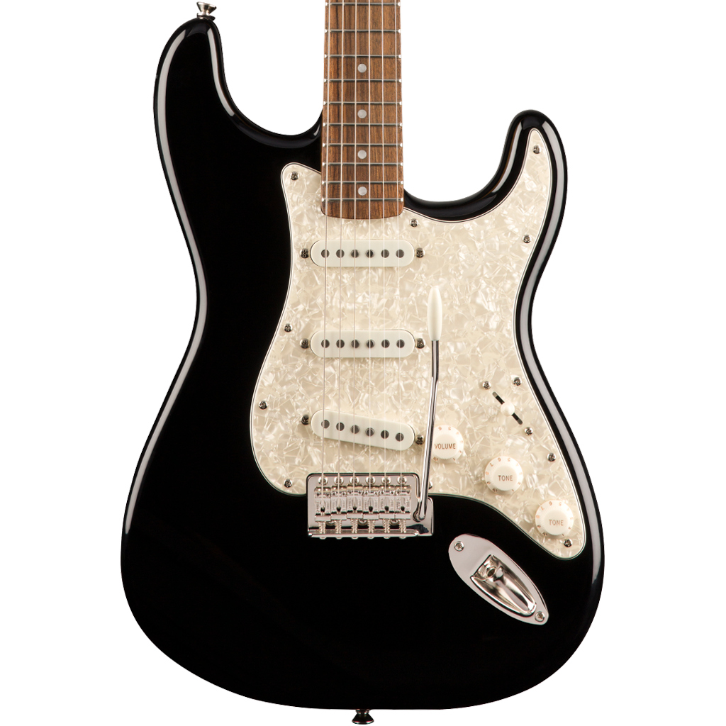 GUITARRA ELECTRICA FENDER, SERIE SQUIER , STRATOCASTER, CLASICA 70S, DIAPASON DE LAUREL, COLOR NEGRO FENDER