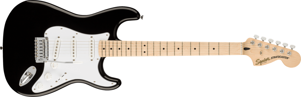 GUITARRA ELECTRICA FENDER, SERIE SQUIER AFFINITY, STRATOCASTER, COLOR NEGRO/BLANCO