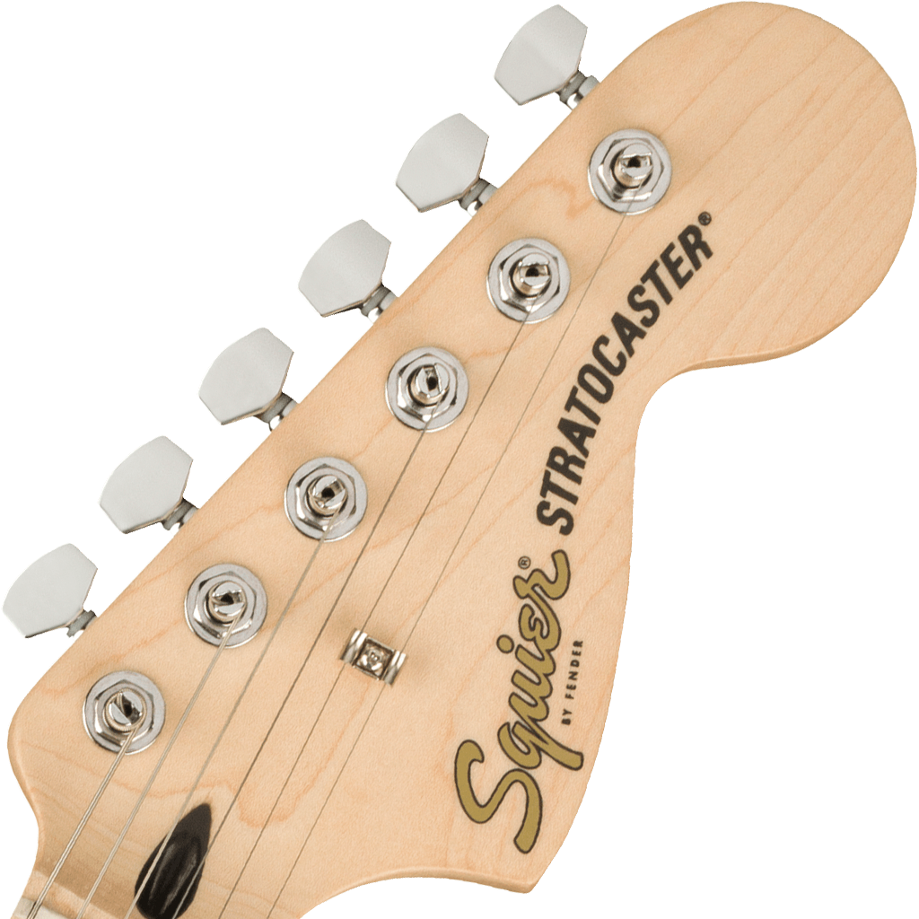 GUITARRA ELECTRICA FENDER, SERIE SQUIER AFFINITY, STRATOCASTER, COLOR NEGRO/BLANCO