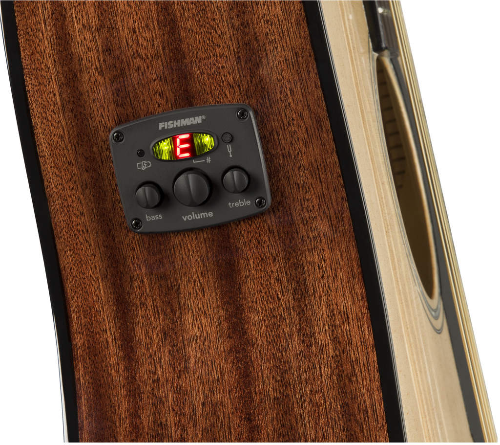 GUITARRA ELECTROACUSTICA FENDER, SERIE DREADNOUGHT, MADERA CAOBA, DIAPASON DE NOGAL, COLOR NATURAL