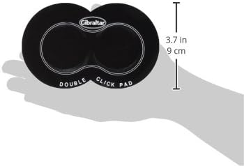 PROTECTOR PARA PARCHE DE BOMBO GIBRALTAR, CON ADHESIVO 3M, PARA DOBLE PEDAL, COLOR NEGRO