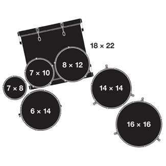 BATERIA ACUSTICA GRETSCH, SERIE CATALINA MAPLE COLOR WALNUT GLAZE LAC, 7 PCS, CONSTRUIDA CON 7 CAPAS EXTERNAS DE ARCE