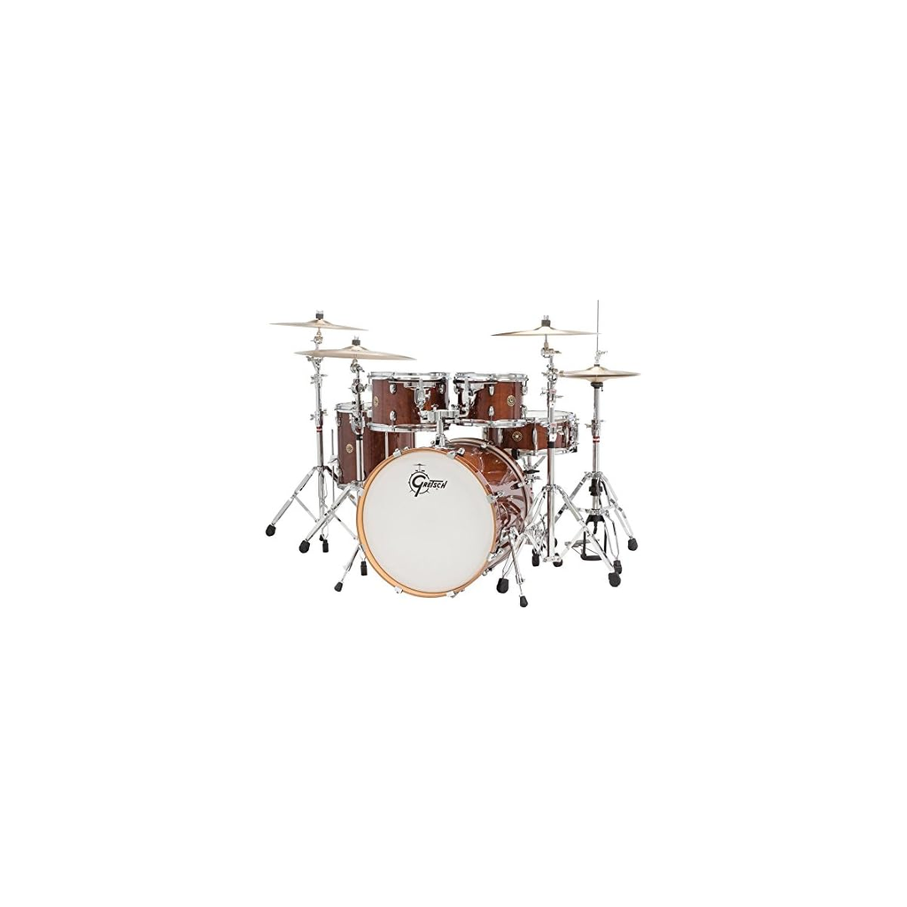 BATERIA ACUSTICA GRETSCH, SERIE CATALINA MAPLE COLOR WALNUT GLAZE LAC, 7 PCS, CONSTRUIDA CON 7 CAPAS EXTERNAS DE ARCE