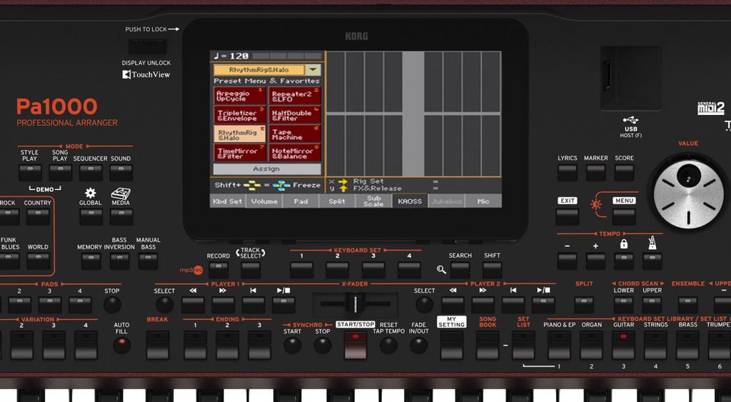 TECLADO INTERACTIVO PROFESIONAL KORG, 61 TECLAS, ALTAVOCES INCORPORADOS, USB MIDI, SECEUNCIADOR DE ACORDES, PANTALLA TOUCH