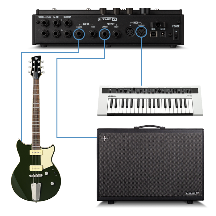 PEDAL LINE 6, MULTI-EFECTOS, ALTA GAMA, SERIE HX, COLOR NEGRO