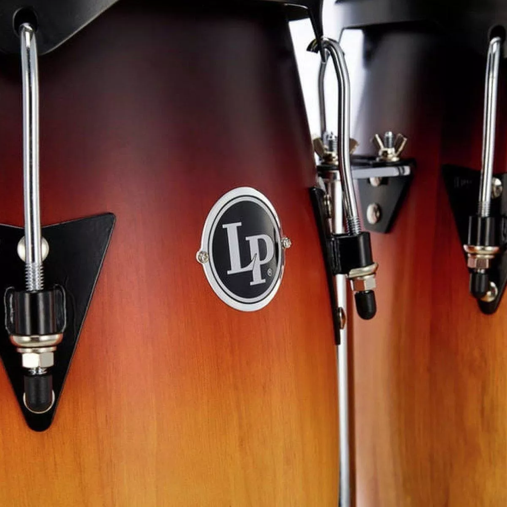 PAR DE CONGAS LP, SERIE ASPIRE, 11 Y 12, MADERA COLOR SUNBURST CON SOPORTE