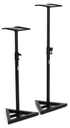 PEDESTAL PARA MONITOR ON-STAGE, INCLUYE 2 PEDESTALES, ALTURA MAXIMA 135CM, NEGRO