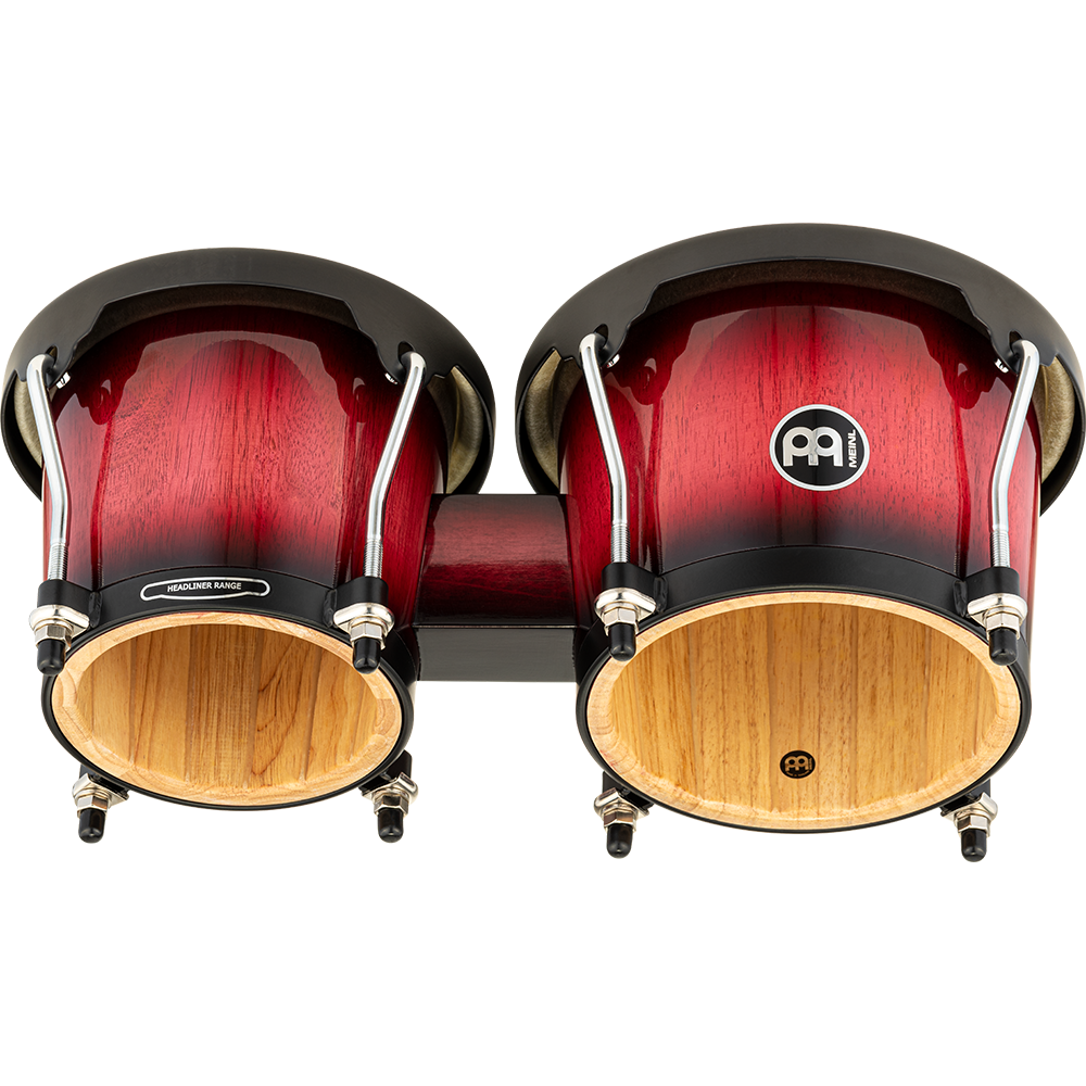 BONGO HEADLINER MEINL, 6 3/4" Y 8", MADERA, COLOR VINO TINTO