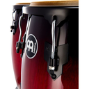 PAR DE CONGA MEINL, MEDIDAS 11 + 12, ACABADO BRILLATE, COLOR WINE RED SUNBURTS CON SOPORTE