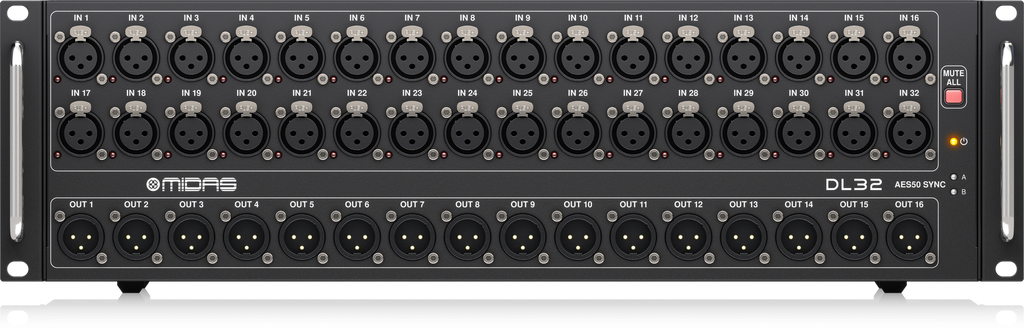 STAGE BOX MIDAS, MEDUSA DIGITAL, INTERFAZ ULTRANET Y ADAT, 32 ENTRADAS XLR, 16 SALIDAS XLR