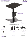 PEDESTAL PARA MONITOR ON-STAGE, INCLUYE 2 PEDESTALES, NEGRO