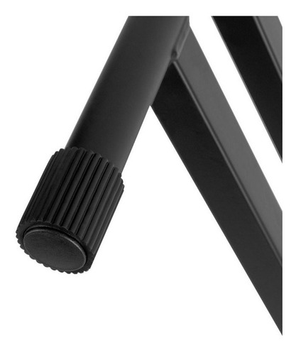 PEDESTAL PARA TECLADO ON-STAGE, DOBLE BARRA X, COLOR NEGRO