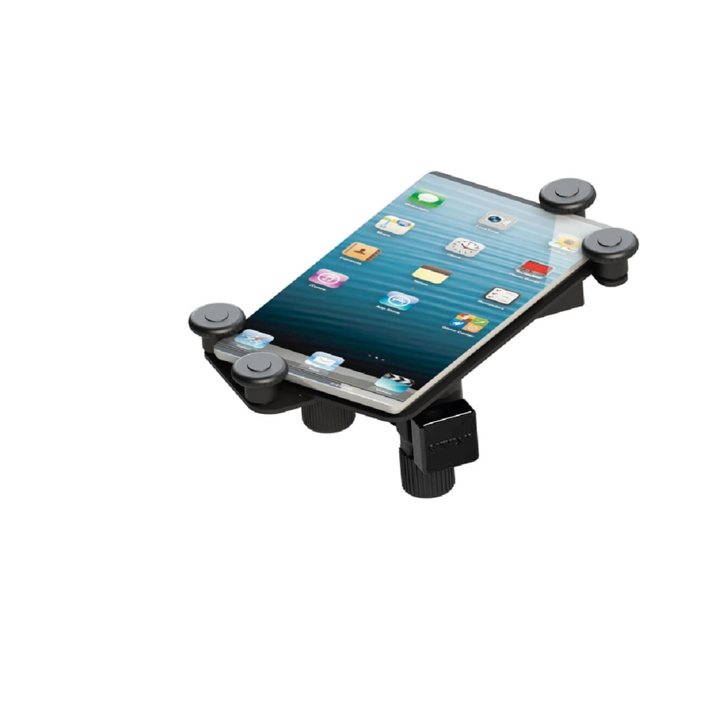 SOPORTE UNIVERSAL QUIKLOK, PARA TABLET O IPAD,  11.5" MAXIMO, COLOR NEGRO