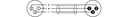 CABLE DE MICROFONO ROXTONE, XLR MACHO - XLR HEMBRA, COLOR NEGRO, 1 METRO