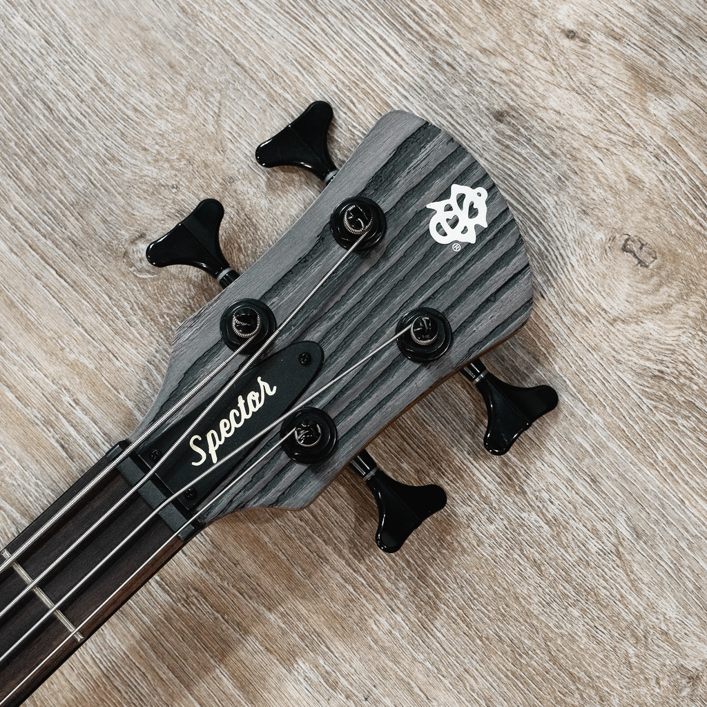 BAJO ELECTRICO SPECTOR, SERIE PULSE, 5 CUERDAS, ACTIVO, MADERA ARCE, FRESNO, EBANO, COLOR GRIS ANTRACITA