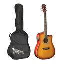 GUITARRA ELECTROACUSTICA WASHBURN, TIPO DREADNAUGHT, CON ESTUCHE