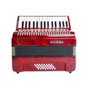 CONCERTINA BOCHELI, DE TECLAS, 32 REGISTROS, 32 BAJOS, COLOR ROJO, INCLUYE ESTUCHE Y CINCHO