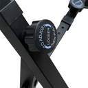 PEDESTAL PARA MULTIFUNCIONAL GOLIAT, TIPO Z, AJUSTABLE A TECLADOS, TORNAMESAS, MEZCLADORAS, METALICO NEGRO