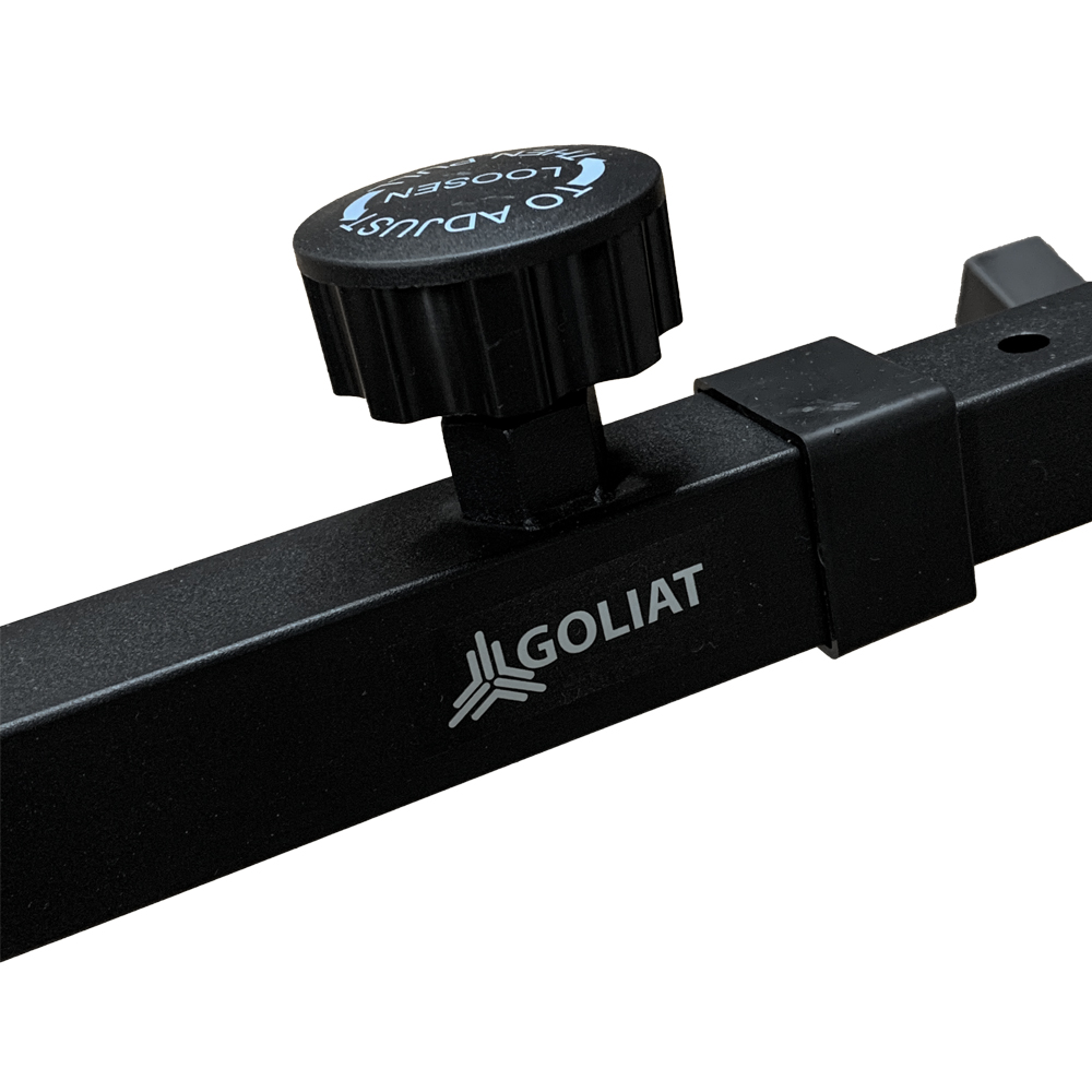 PEDESTAL PARA MULTIFUNCIONAL GOLIAT, TIPO Z, AJUSTABLE A TECLADOS, TORNAMESAS, MEZCLADORAS, METALICO NEGRO