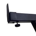 PEDESTAL PARA MULTIFUNCIONAL GOLIAT, TIPO Z, AJUSTABLE A TECLADOS, TORNAMESAS, MEZCLADORAS, METALICO NEGRO