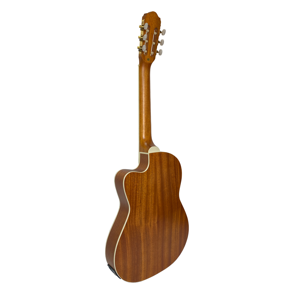 GUITARRA ELECTROCLASICA VALENCIANA, DE 39". CURTAWAY, COLOR CELESTE MATE