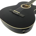 GUITARRA ELECTROCLASICA VALENCIANA, DE 39". CURTAWAY, COLOR NEGRO MATE