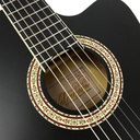 GUITARRA ELECTROCLASICA VALENCIANA, DE 39". CURTAWAY, COLOR NEGRO MATE