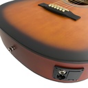 GUITARRA ELECTRO-ACUSTICA VALENCIANA, DE 39", SLIM, CURTAWAY, COLOR SUMBURST MATE